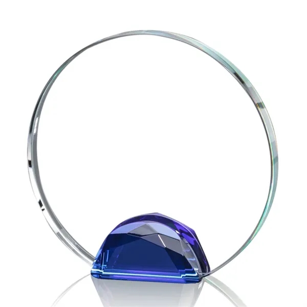 Magnificent Optical Crystal Award with a sparkling multifaceted Cobalt Blue Optical... from ASI 84592 St Regis Group / St Regis