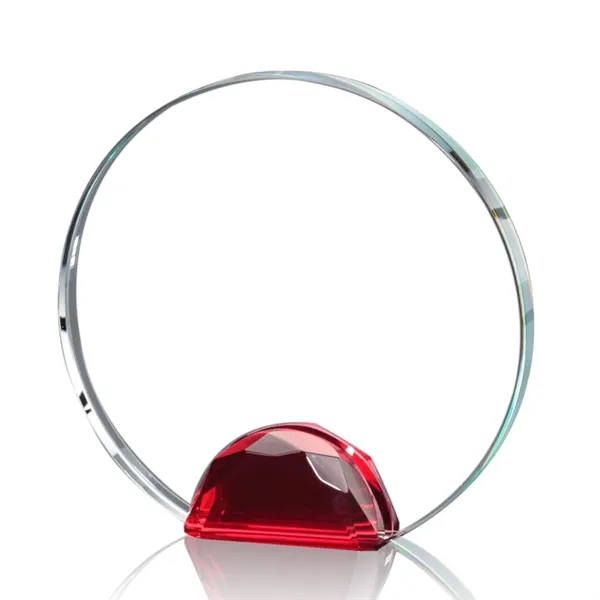 Magnificent Optical Crystal Award with a sparkling multifaceted Ruby Optical crystal... from ASI 84592 St Regis Group / St Regis