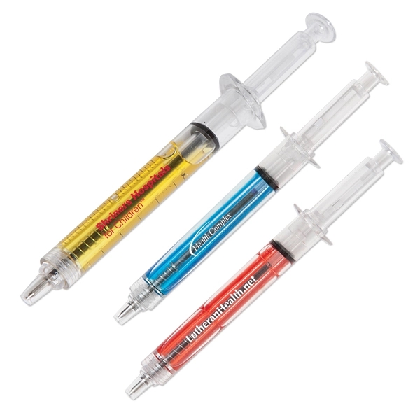 5" plastic ballpoint pen with medical syringe pen.... from ASI 98360 WOWLine / WOWLine®