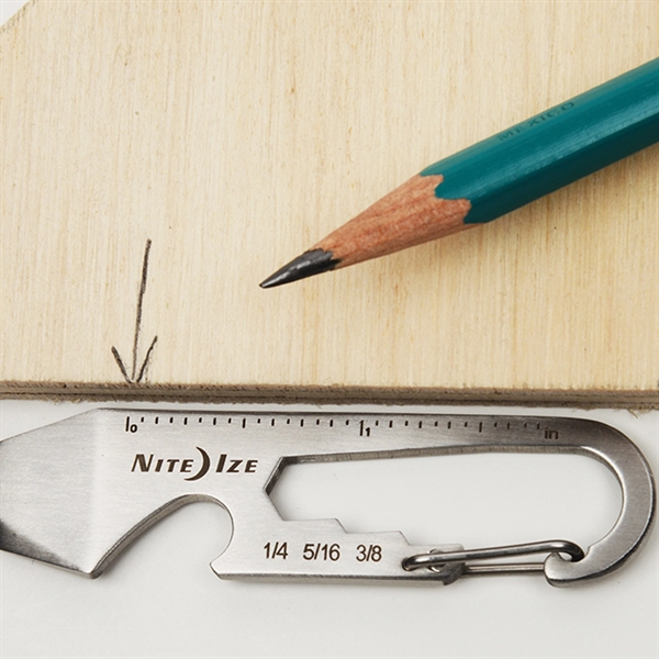 TSA-friendly multi-tool with a carabiner, wrench, etched ruler, bottle opener, flat... from ASI 46170 Compass Industries Inc