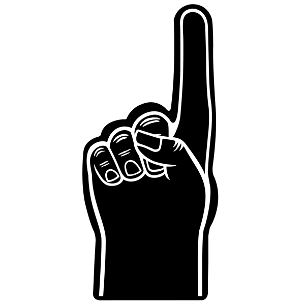 Foam 36" giant hand POP display, 36" x 16.5" x 2".... from ASI 54886 Foamworx / FoamWorx