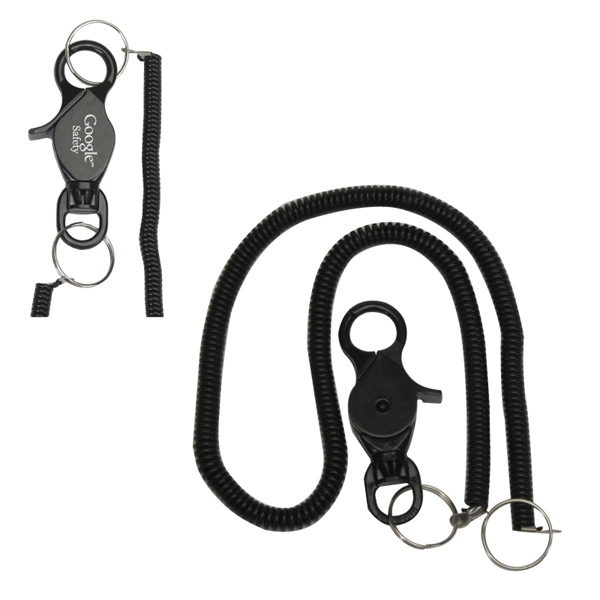 Lobster clip with 20" long bungee coil and keyring.... from ASI 57655 STOPNGO Line