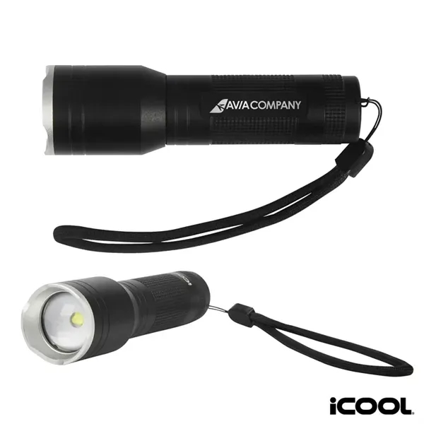 iCOOL® Butte 500-Lumen Aluminum Tactical Flashlight... from ASI 67866 Logomark/Valumark