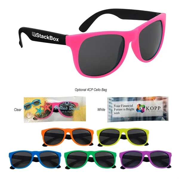 Kapowski rubberized sunglasses for a boost in style while protecting against... from ASI 61125 Hit Promotional Products / Hit®
