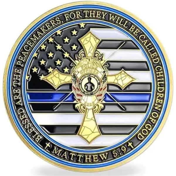 1.75" Iron Die Struck Enamel Coin includes 4 soft enamel colors... from ASI 40515 BILD Enterprises LLC