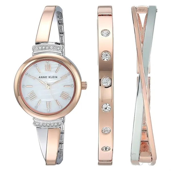 A Beautiful watch set that includes two different bangles: 1 gold... from ASI 61966 HPG / HPG Gold Beacon Premium Brands