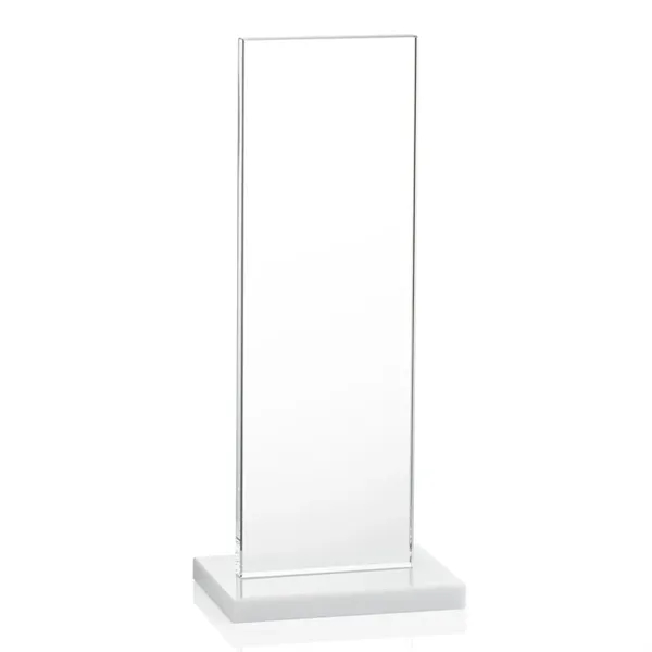 This illustrious Starfire Crystal award stands upright on an elegant White... from ASI 84592 St Regis Group / St Regis