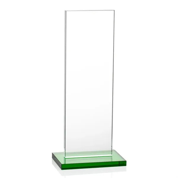 The full-color VividPrint™ Heathrow Award stands upright on an elegant Emerald... from ASI 84592 St Regis Group / St Regis