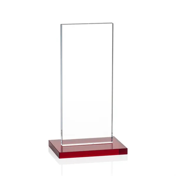 The full-color VividPrint™ Heathrow Award stands upright on an elegant Ruby... from ASI 84592 St Regis Group / St Regis