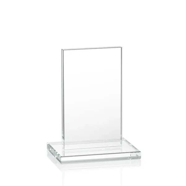 The full-color VividPrint™ Heathrow Award stands upright on an elegant Clear... from ASI 84592 St Regis Group / St Regis