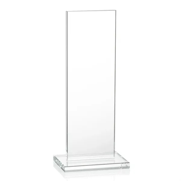 The full-color VividPrint™ Heathrow Award stands upright on an elegant Clear... from ASI 84592 St Regis Group / St Regis