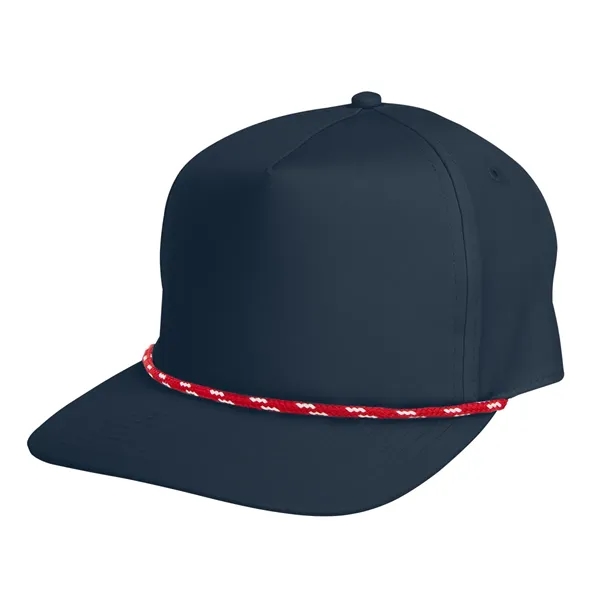 Cap with a 5-panel design, mid-profile, adjustable plastic snapback closure, structured... from ASI 61125 Hit Promotional Products / Hit®