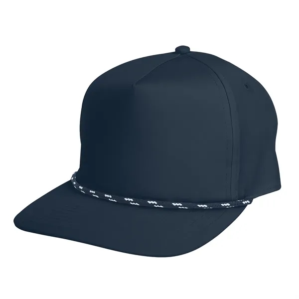 Cap with a 5-panel design, mid-profile, adjustable plastic snapback closure, structured... from ASI 61125 Hit Promotional Products / Hit®