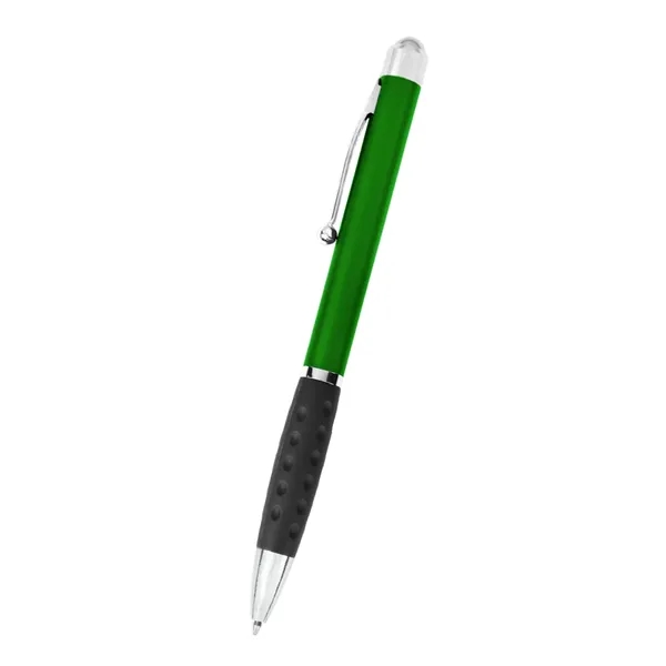 Twist-action ballpoint pen with fidget roller ball topper.... from ASI 61125 Hit Promotional Products / Hit®
