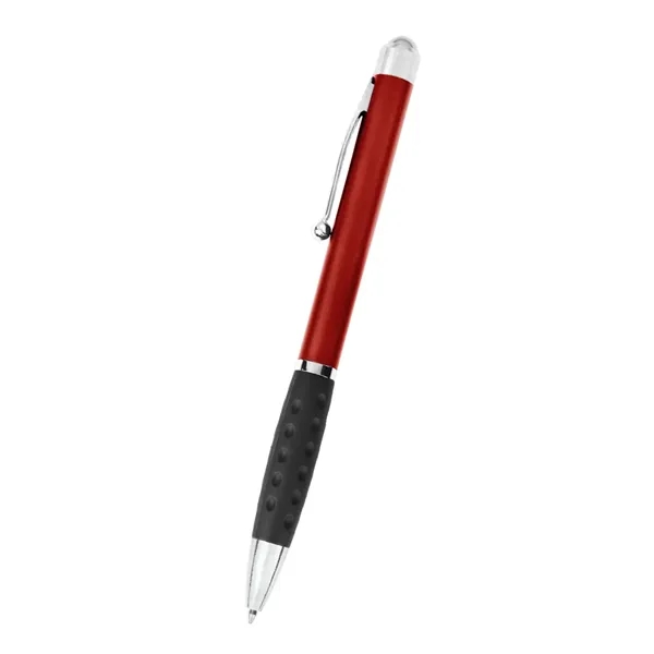 Twist-action ballpoint pen with fidget roller ball topper.... from ASI 61125 Hit Promotional Products / Hit®