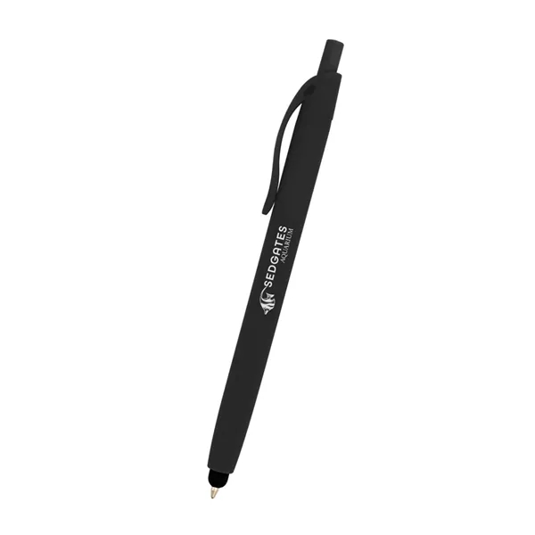 Plunger action ballpoint pen with rubberized finish and stylus.... from ASI 61125 Hit Promotional Products / Hit®