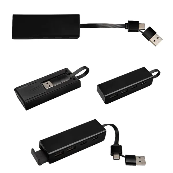 Type-C and USB hub with phone stand.... from ASI 61125 Hit Promotional Products / Hit®