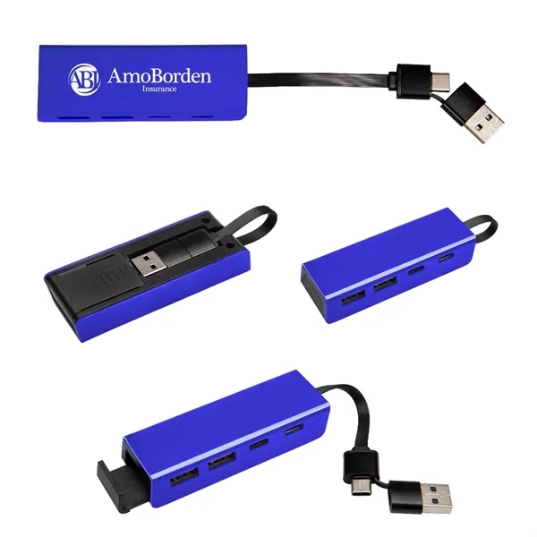 Type-C and USB hub with phone stand.... from ASI 61125 Hit Promotional Products / Hit®