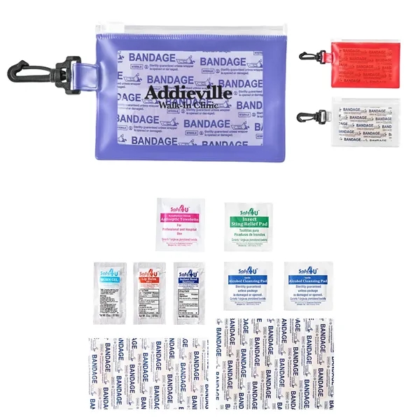 First aid kit with travel size PVC pouch.... from ASI 61125 Hit Promotional Products / Hit®