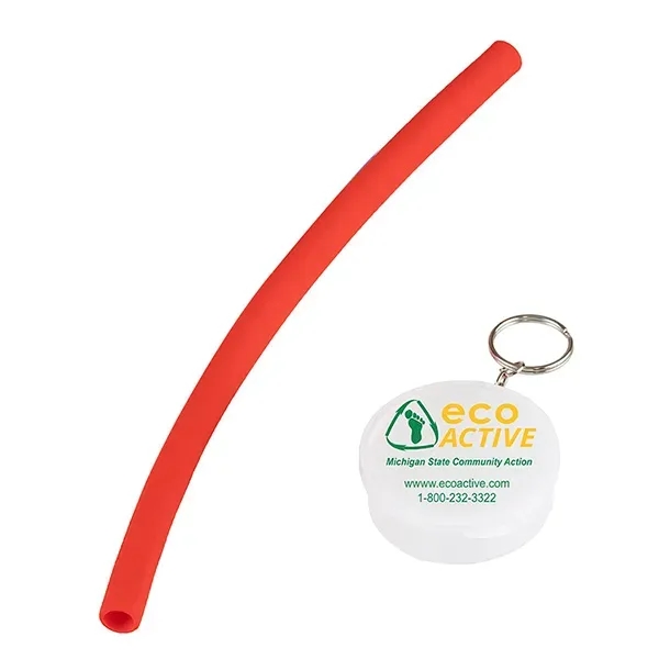10" reusable straw made of food-grade flexible silicone rubber.... from ASI 62660 Innovation Line