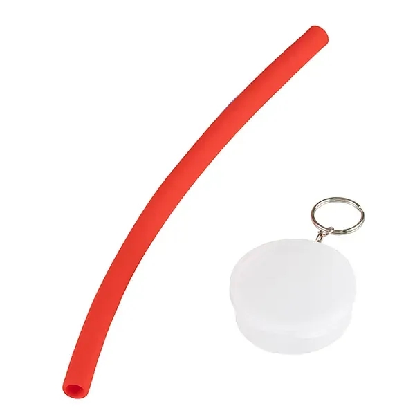 10" reusable straw made of food-grade flexible silicone rubber.... from ASI 62660 Innovation Line