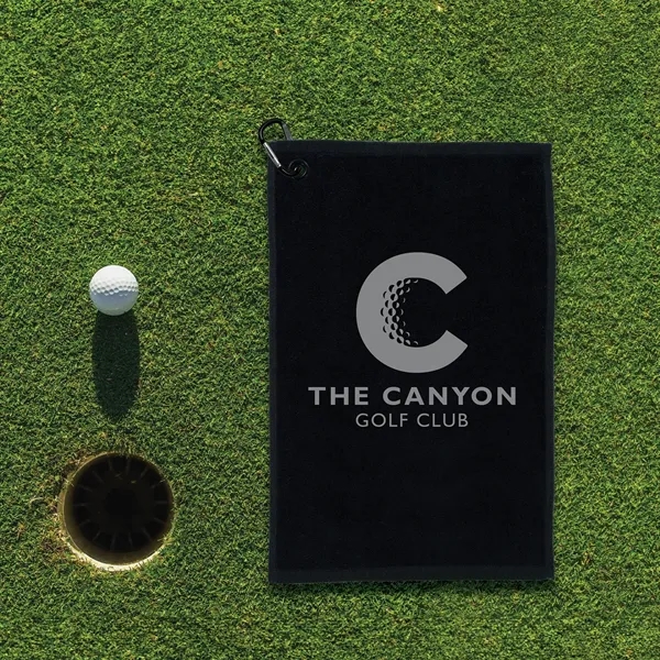 1 lbs/doz 11" x 18" screen printed golf towel... from ASI 73520 Neet Feet / Kanata Towels