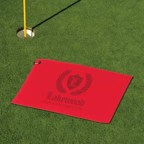 4 lbs/doz 16" x 30" screen printed golf towel... from ASI 73520 Neet Feet / Kanata Towels