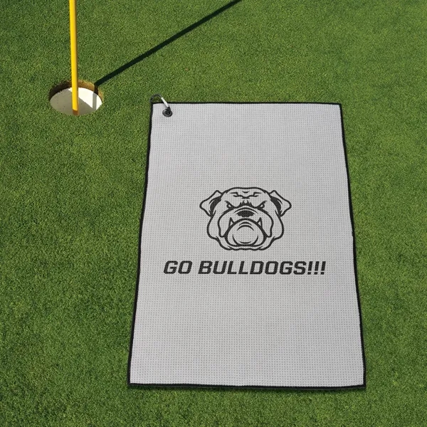 3 lbs/doz 16" x 26" screen printed waffle golf towel... from ASI 73520 Neet Feet / Kanata Towels