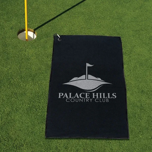 3 lbs/doz 16" x 26" screen printed waffle golf towel... from ASI 73520 Neet Feet / Kanata Towels