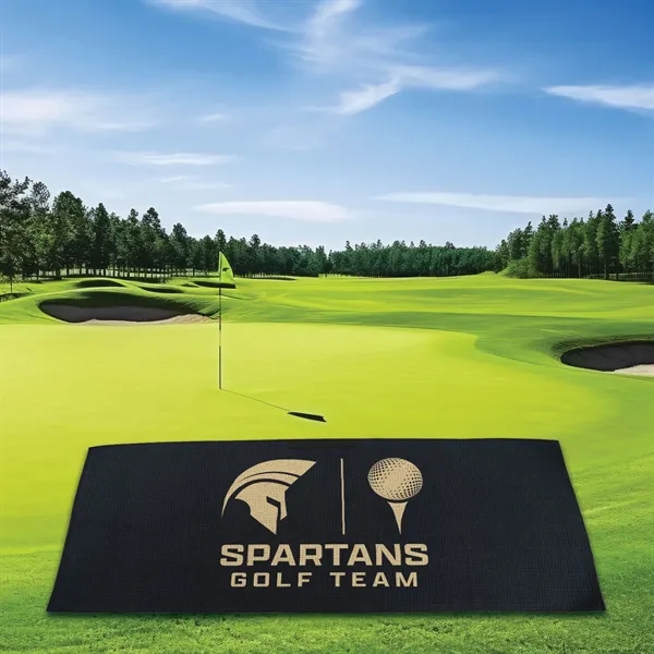 4.8 lbs/doz 17" x 40" screen printed waffle golf towel... from ASI 73520 Neet Feet / Kanata Towels