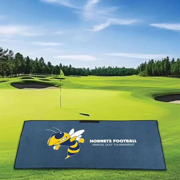 4.8 lbs/doz 17" x 40" screen printed waffle golf towel... from ASI 73520 Neet Feet / Kanata Towels