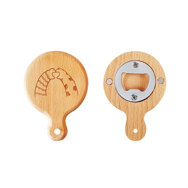 2-in-1 wooden handle bottle opener with magnet with imprint... from ASI 37218 Athena Promo (tm)