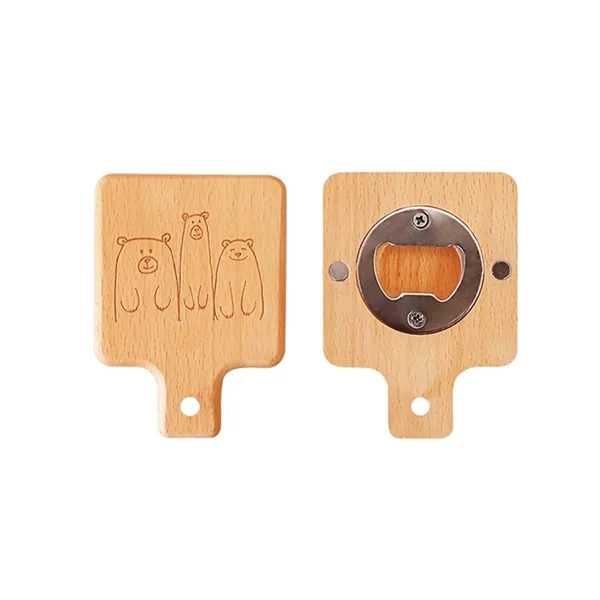 2-in-1 wooden handle bottle opener with magnet with imprint... from ASI 37218 Athena Promo (tm)