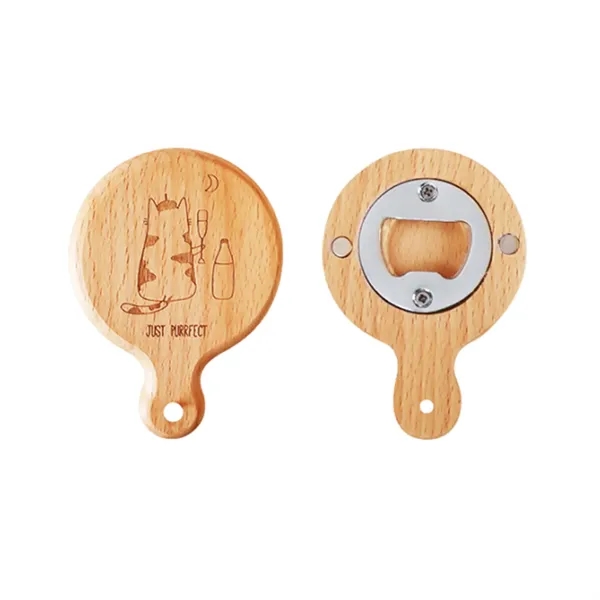 2-in-1 wooden handle bottle opener with magnet with imprint... from ASI 37218 Athena Promo (tm)