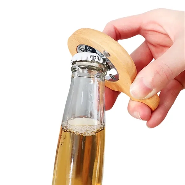 2-in-1 wooden handle bottle opener with magnet with imprint... from ASI 37218 Athena Promo (tm)
