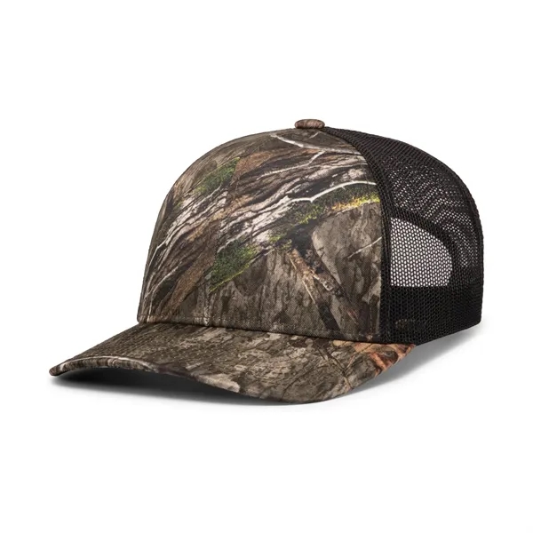 Camo Snapback Trucker Cap with sublimated camo front panels.... from ASI 37461 Augusta Sportswear / Pacific Headwear