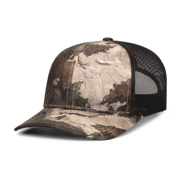 Camo Snapback Trucker Cap with sublimated camo front panels.... from ASI 37461 Augusta Sportswear / Pacific Headwear