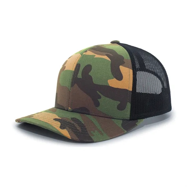 Camo Snapback Trucker Cap with sublimated camo front panels.... from ASI 37461 Augusta Sportswear / Pacific Headwear