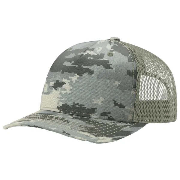 Richardson 112PFP Snapback five-panel cotton and polyester trucker cap with adjustable... from ASI 74601 Calico