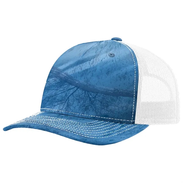 Richardson 112PFP Snapback five-panel cotton and polyester trucker cap with adjustable... from ASI 74601 Calico