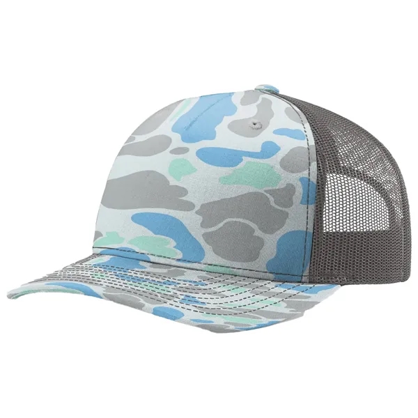 Richardson 112PFP Snapback five-panel cotton and polyester trucker cap with adjustable... from ASI 74601 Calico