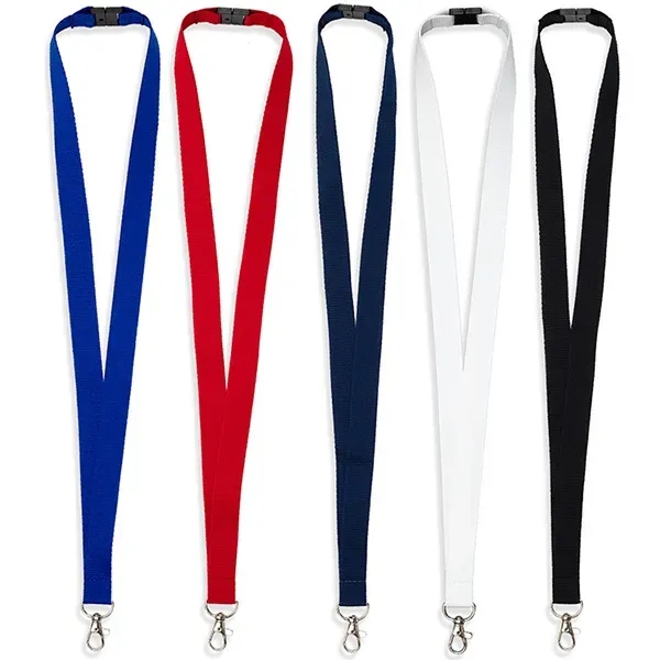 3/4" polyester strap lanyard with lobster claw hardware and breakaway release... from ASI 62660 Innovation Line