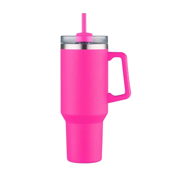 40 OZ. S/S Travel Mug with Handle & Straw... from ASI 41511 Brainchild USA Inc / BrainChild Gift Club