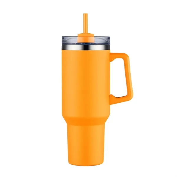 40 OZ. S/S Travel Mug with Handle & Straw... from ASI 41511 Brainchild USA Inc / BrainChild Gift Club