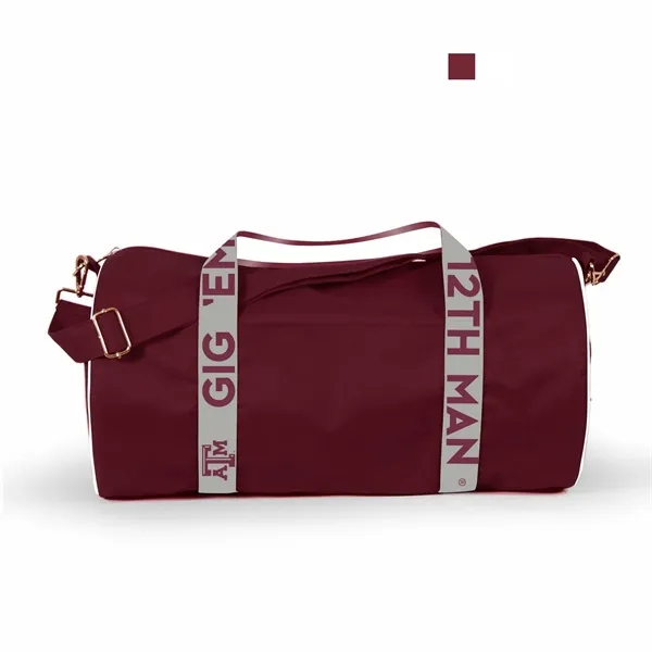 A polycanvas Duffel bag with decorated strap, a zipper closure.... from ASI 66230 Landes Inc