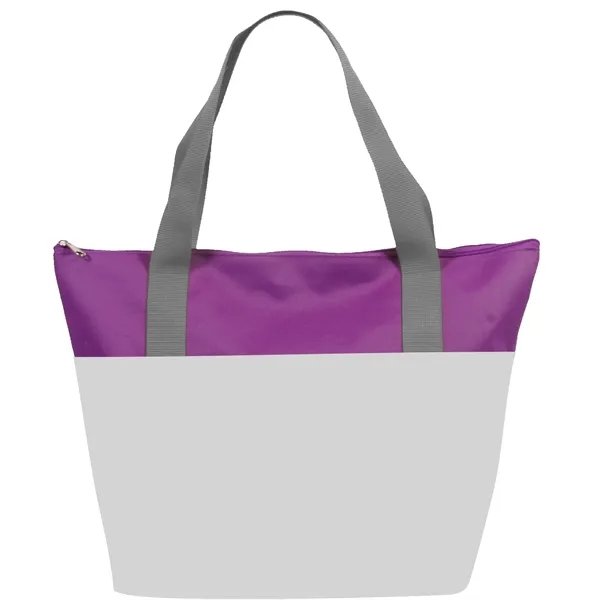 Full color pocket club tote bag with zipper closure and wide... from ASI 66230 Landes Inc