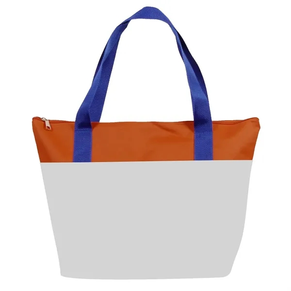 Full color pocket club tote bag with zipper closure and wide... from ASI 66230 Landes Inc