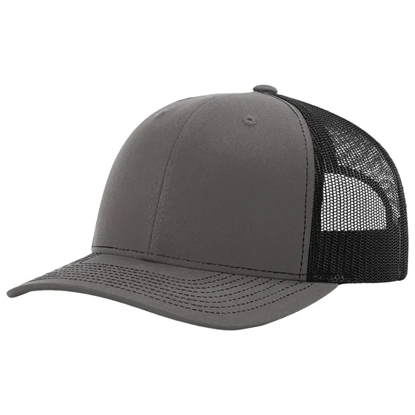 Richardson 112RE 100% recycled polyester cap with leatherette patch and adjustable... from ASI 74601 Calico