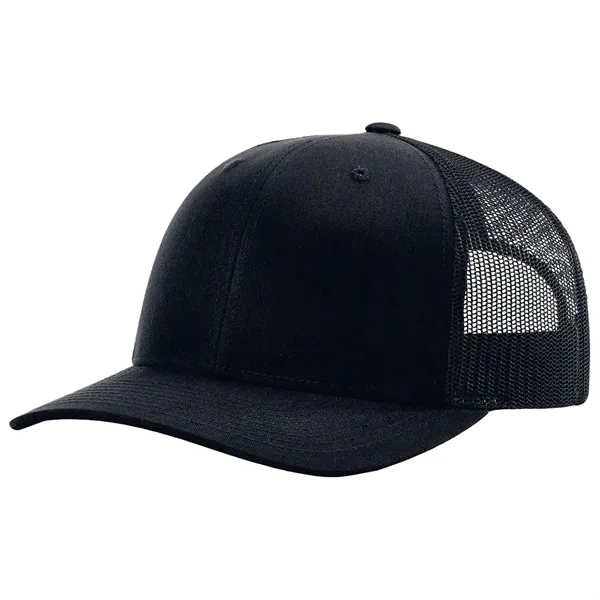 Richardson 112RE 100% recycled polyester cap with leatherette patch and adjustable... from ASI 74601 Calico