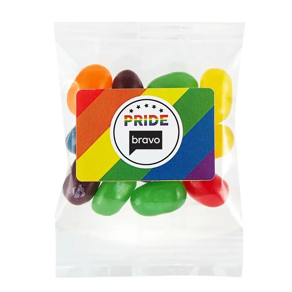 Clear parade throw with rainbow jelly beans... from ASI 71685 Midnite Snax®